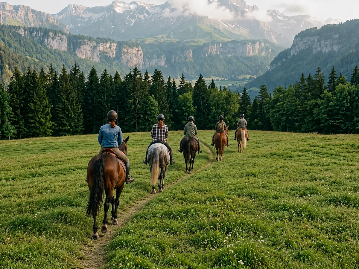 Balade à cheval en Haute-Savoie, autour de Moye